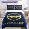 3pcs Arsenal Football Club Bedding Set Duvet Cover Closure Includes 1 Duvet Cover & 2 Pillowcases, Soft and Comfortable for All Seasons.