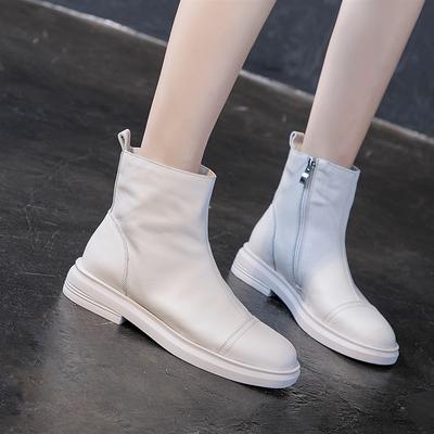 New Fashion Shoes Women Ankle Boots Genuine Leather Modern Boots Top Quality Autumn Women 'S Shoes Winter Flannel Warm Boots