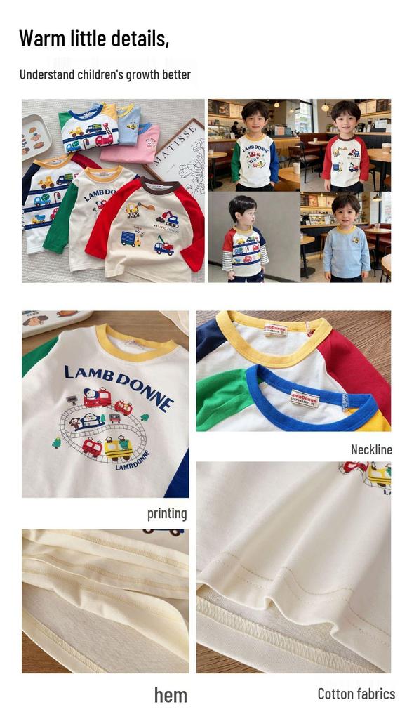 2026 Spring Arrival: Kids' Cartoon Long Sleeve Base Layer for Toddlers & Children