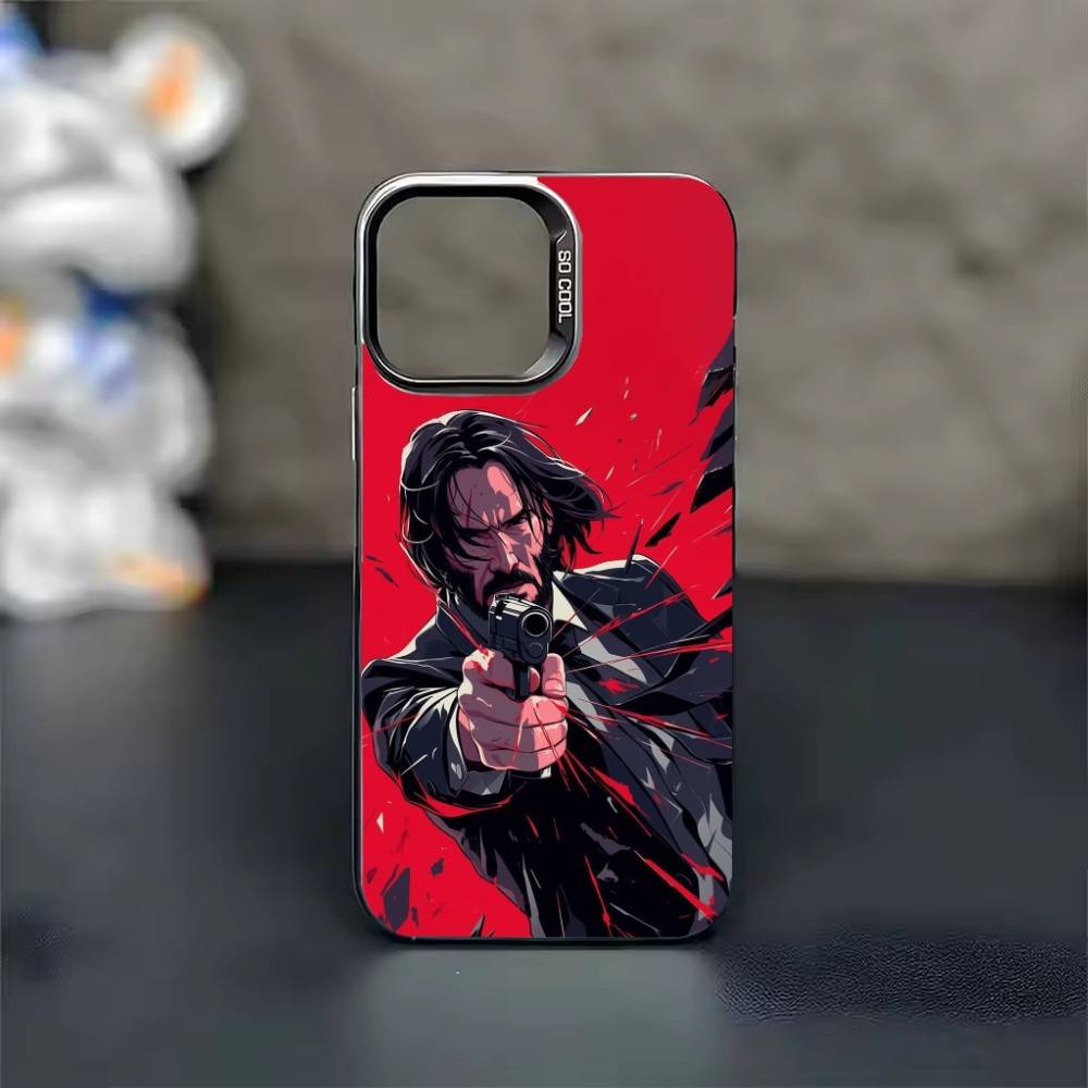 

Classic films John wick Phone Case For iPhone 17,16,15,14,13,12,11,Pro Max,Plus Candy Silver Cover iPhone16promax