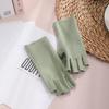 German velvet gloves women's winter half-finger gloves woolen emollient and warm thin half-finger keyboard student gloves