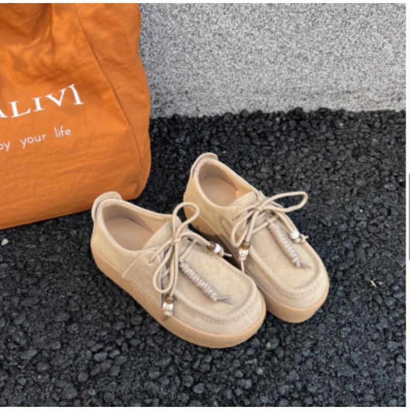 

Ретро шнуровка осень новые туфли-кенгуру платформа маффин повседневные туфли одинарные туфли 35 хаки