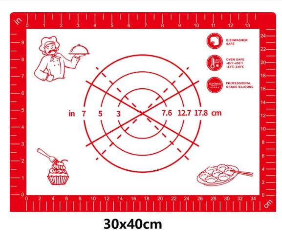 Silicone Baking Mat Rolling Kneading Board Non Stick High Temperature Resistant Pastry Dough Sheet Crust Cookie Bread Easy Clean