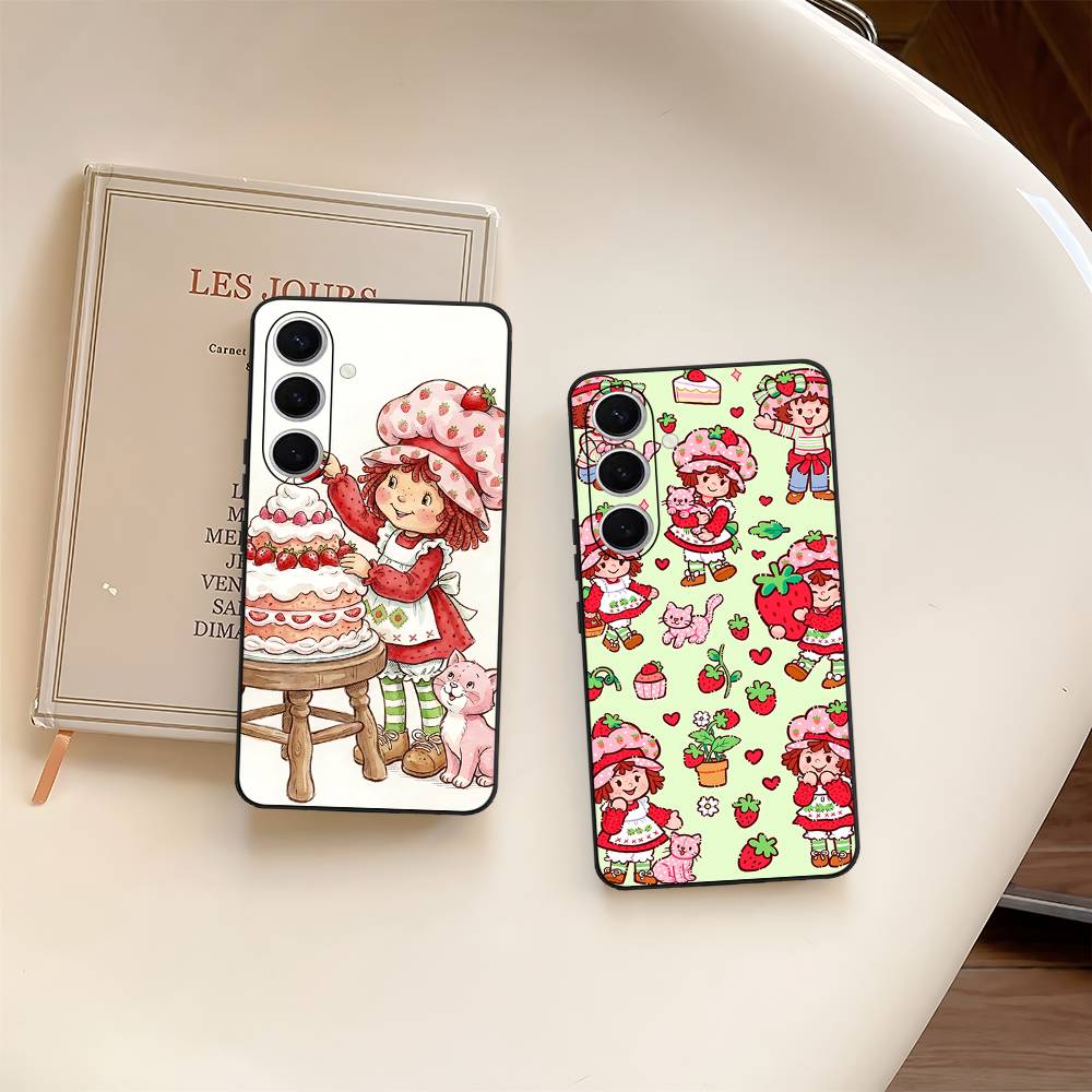 S-Strawberry-shortcake Girl Phone Case For Samsung S 24 Fe 25 Ultra Plus 20 Lite 21 30 22 23 24 22 Ultra 5G Fundas