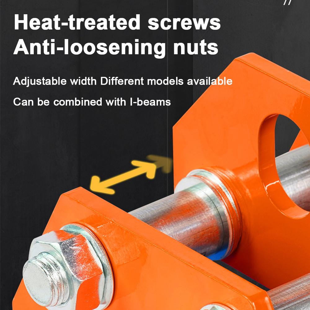 Manual T-Type Trolley Monorail Crane I-Beam Pulley Sliding Lifting Tool Hoist Lifter Monorail Hoisting Pulley Truck