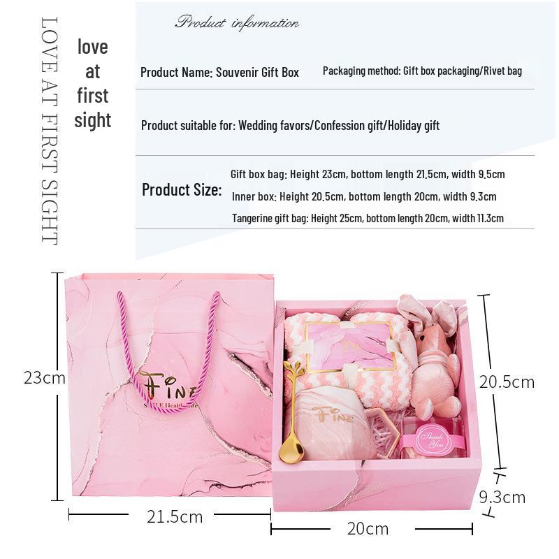 Personalized Bridesmaid Gift Set: Small Gifts, Creative Cup with Logo, First Birthday Box for Best Friend