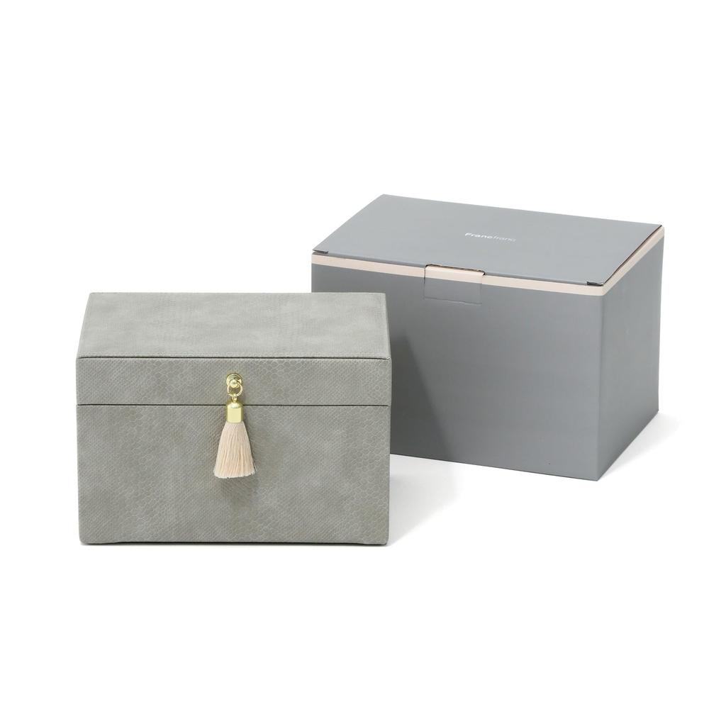 Francfranc Flavia Jewelry Box, Small, Gray