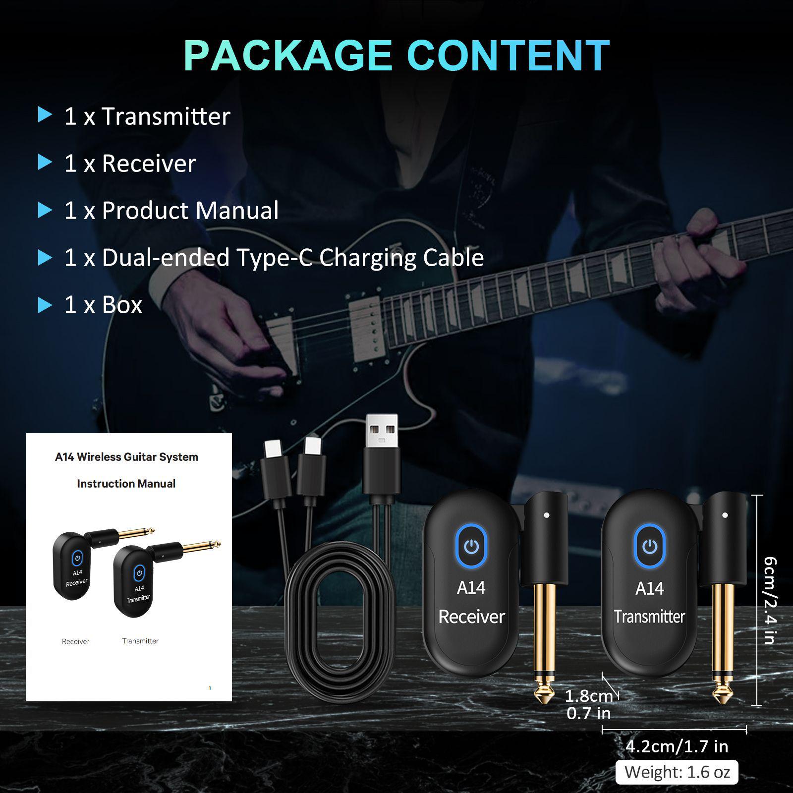 A14 Wireless Electric Guitar Audio Adapter