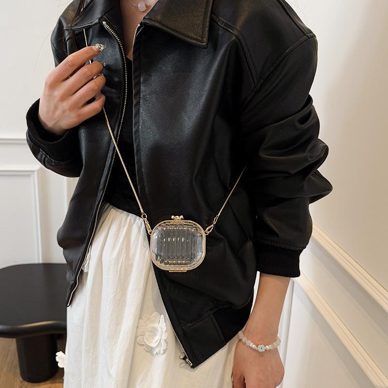 Acrylic box bag summer 2025 new fashionable transparent jelly bag women's versatile mini lipstick bag