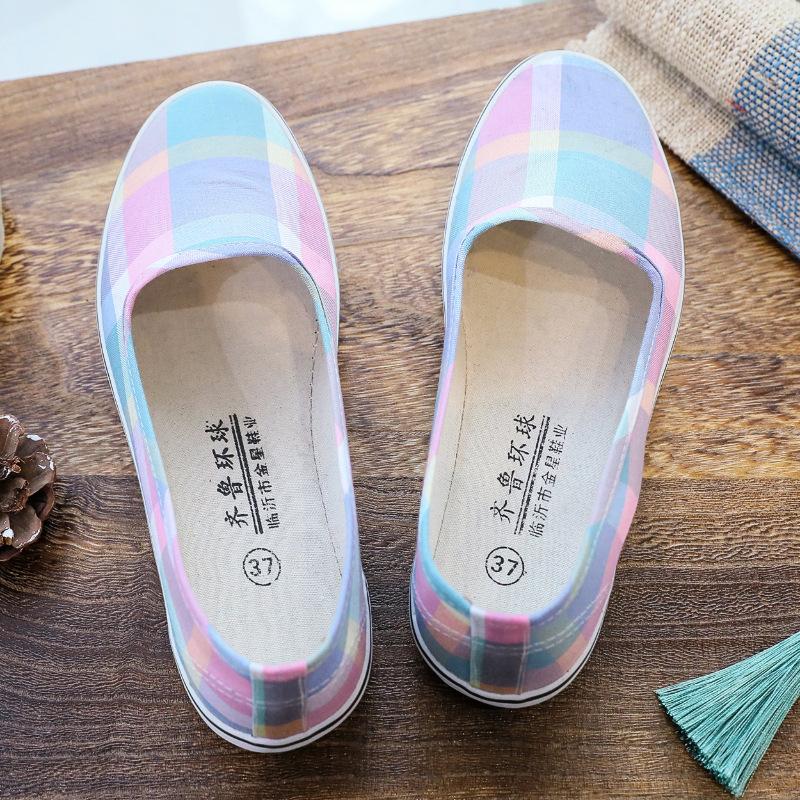Spring and Autumn New Cloth Shoes Non-slip Soft Sole Beef Tendon Sole Women's Canvas Shoes Single Shoes