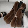 High Imitation Fox Fur Vest for Women Slim Versatile High-end Fashion Young Warm Sleeveless Coat  Autumn/Winter