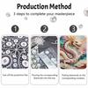 5D Round Pearl Painting Kit Majestic Dragon Pattern DIY Handmade Rhinestone Art Home Interior Decor Gift