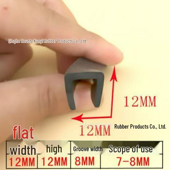 U-Shaped Rubber Edge Protector: Glass, Metal, and Steel Anti-Collision Edge Banding & Sealing Strip