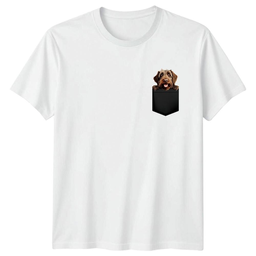 Wirehaired Dog Pocket Graphic Tee Animals Dogs Unisexs TShirt Unisexs Top Unisex S