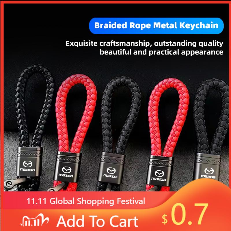 2025 Hot Car Logo Keychain Alloy Lanyard Keyring Accessories For Mazda 2 6 3 CX5 CX80 CX70 CX90 MX30 CX60 CX50 CX30 BT50 e-TPV C