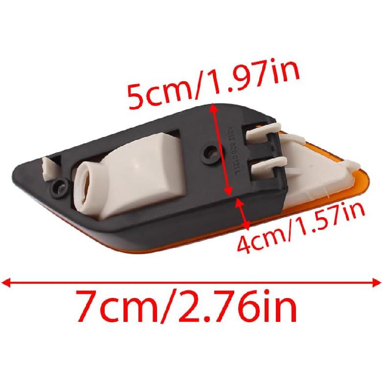 Riloer Side Marker Corner Light Lens Cover Front Left, Front Fender Amber Lens Housing, Compatible with Mercedes-Benz E350 E550 E63 Amg 2010-2013,