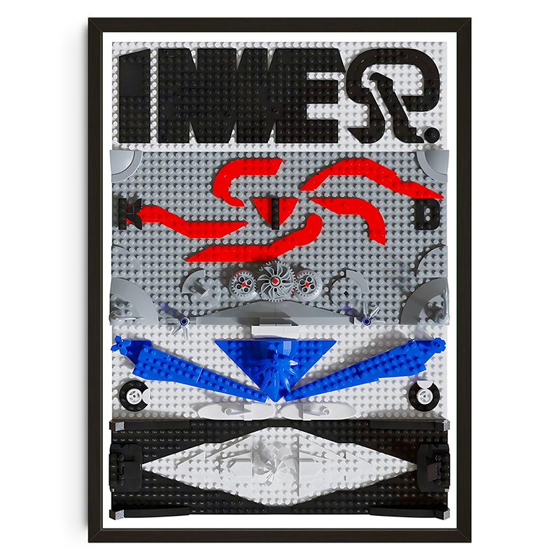 Klassische Vintage-Poster Abstraktes Retro-Bausteine Leinwandgemälde Druck Wandkunst Bild für Wohnzimmer Schlafzimmer Heimdekoration