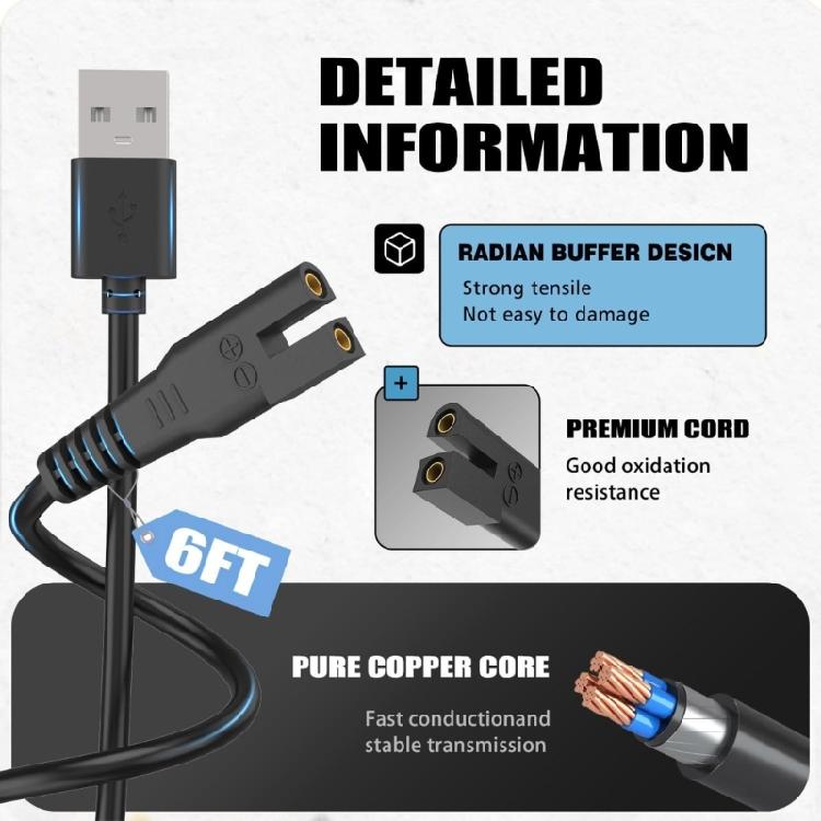 Flexible Charging Cable For 28620E Handheld Pool Vacuum 80CM 5V 2A USB Power Cord Replacement
