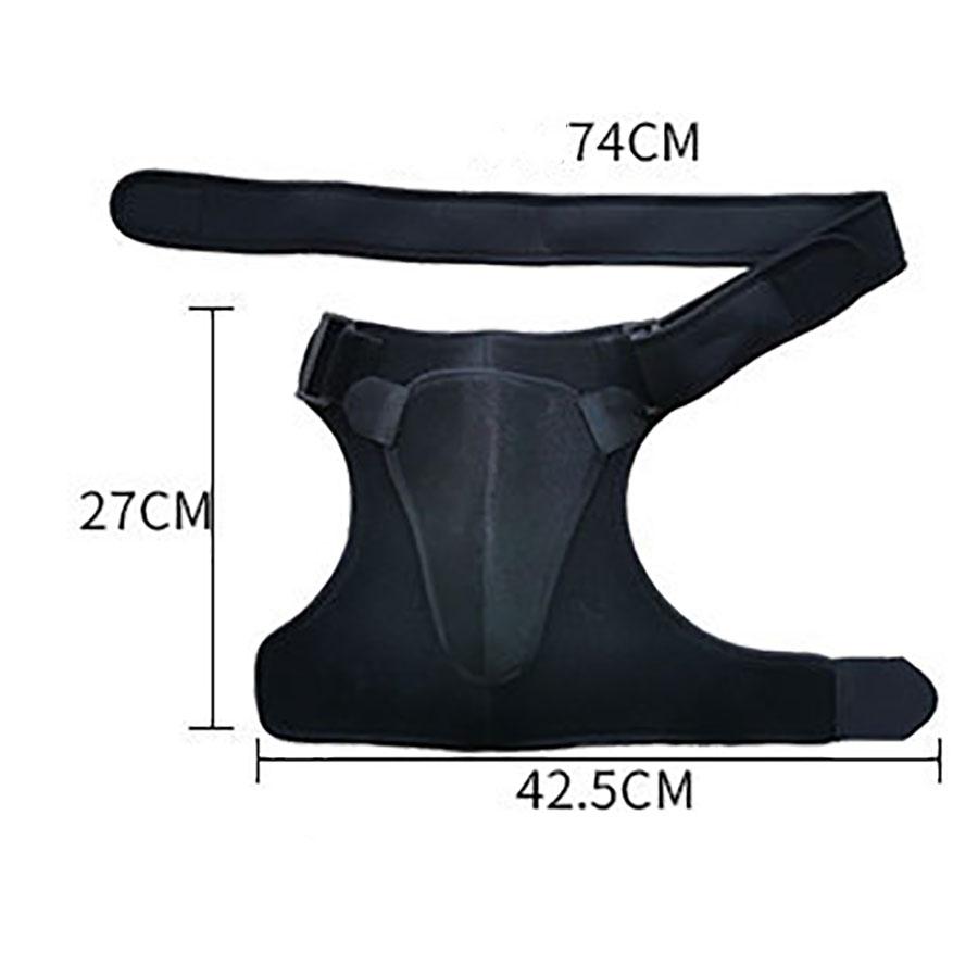 Black Adjustable Shoulder Brace Compression Cuff Pain Relief Support Belt Sprain