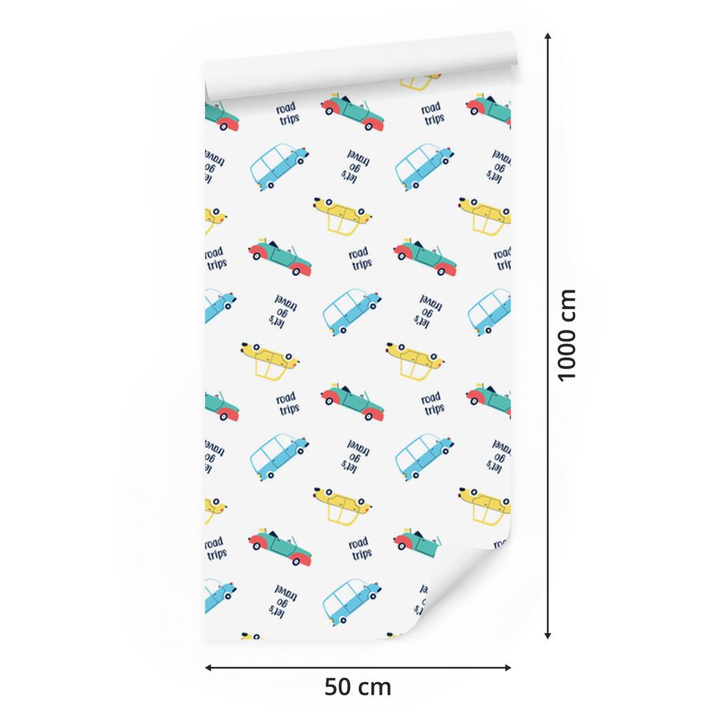 Colorful Cars Wallpaper for Living Room and Bedroom 50x1000