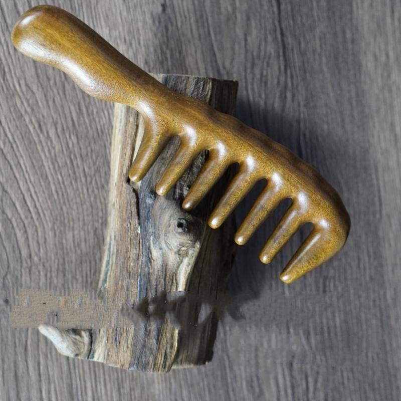 Wooden Scalp Massager Comb Set for Hair Growth Christmas Stocking Stuffers - Natural Wooden Head Massage Tool Gift Idea