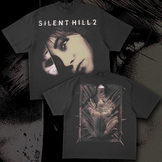 Tshirt Classic Game Silent Hill Tee Summer Casual Oversized Yk Hip Hop Short Sleeves Unisex Womens Clothing Tee