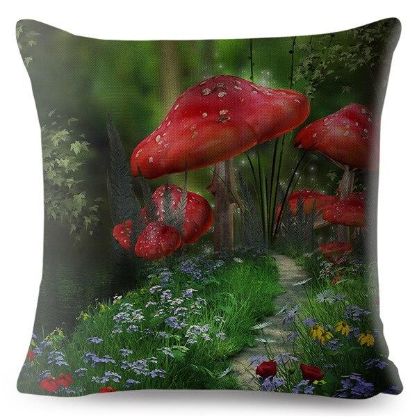 mushroom throw pillow
