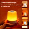 LED Night Light Dimmable Rechargeable/Plug-in Desktop Bedroom Bedside Lighting Decorative Touchscreen Reading RGB Desk Lamp