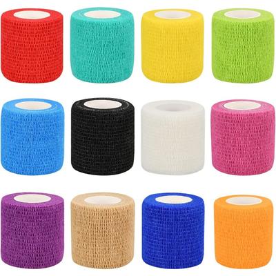 12/10 Adet Renkli Spor Kendinden Yapışkanlı Elastik Bandaj Sarma Bandı Elastoplast Dizlik Parmak Ayak Bileği Avuç İçi Yardım Kiti Evcil Hayvan Aleti Sıcak