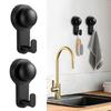 Practical Shower Hook 5kg Load Rustproof Metal Suction Hangers Rusts Resistant Bathroom Hook For Tile Walls