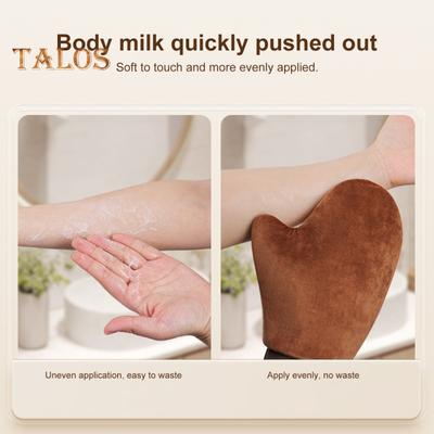 Guanto Autoabbronzante Doppio Lato Guanto Applicatore Lozione Corpo Impermeabile Resistente all'Usura Asciugatura Rapida Guanto Floccato Trucco