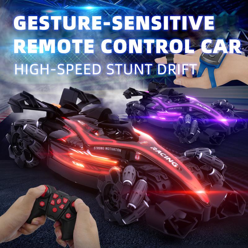 New RC Car LED Light 2.4G Radio Remote Control Cars Sports High Speed Drive Car RC Watch Gesture F1 Formula Racing Boys Toy Supercar