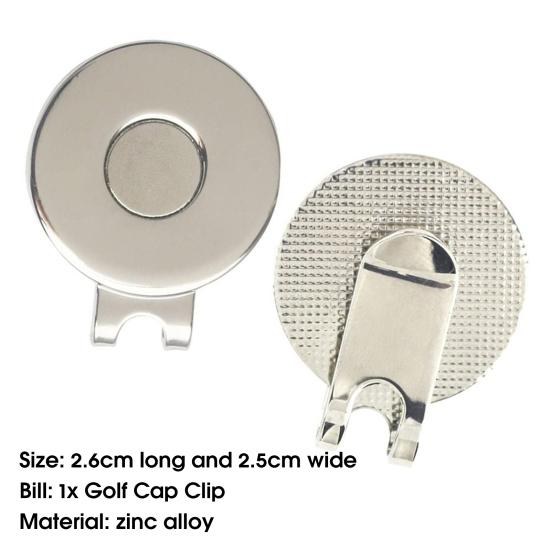 Golf Hat Clip Anti-rust Golf Tool Zinc Alloy Magnetic Golf Ball Marker Hat