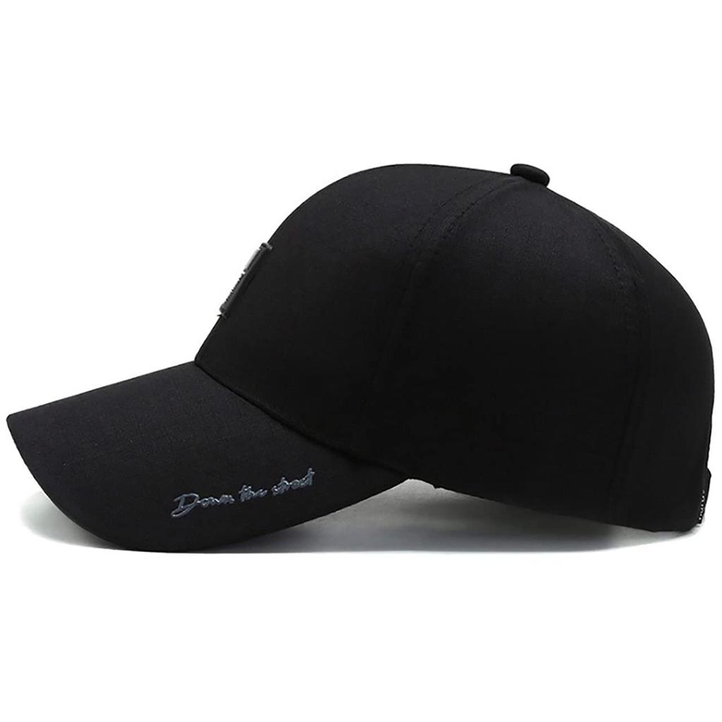 BUZZxSELECTION English Logo Stylish for Sports and CAP124 Men's Cap, Running, (03 Black)