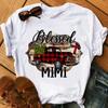 Best Mom Tshirt Women 2025 Mothers Day Gift White T-Shirt Summer Clothes Top Female Casual Blessed Mimi Tshirts White Female Tee