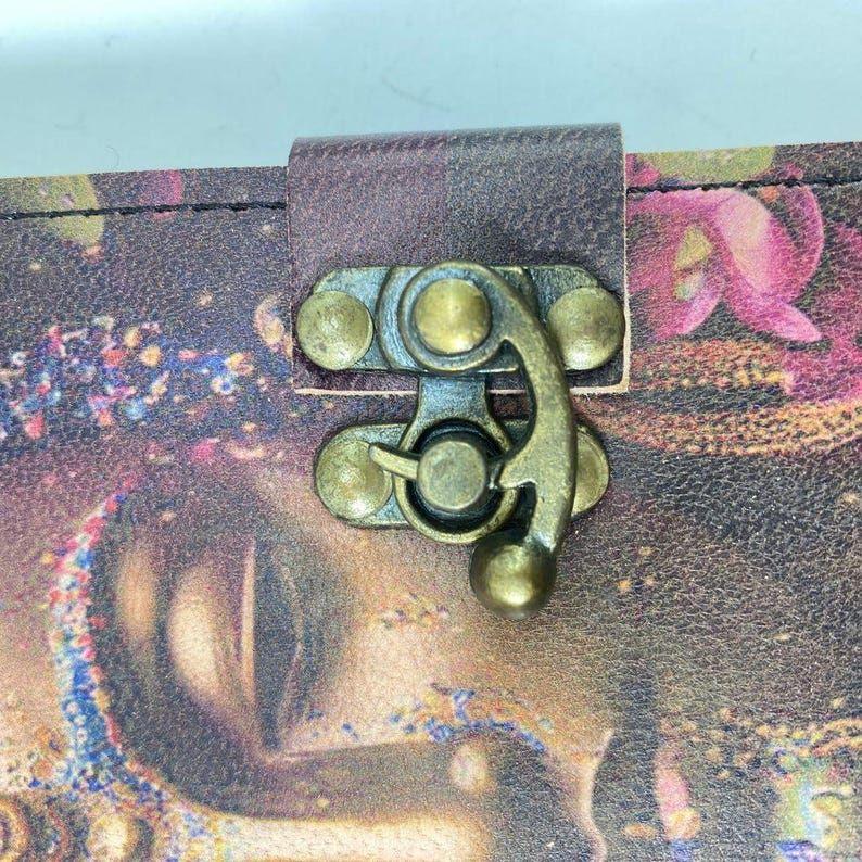 Journaux Spirituels en Cuir – Visage de Bouddha, Arbre de Vie & Œil Maléfique Mystique | Carnet de Bord Vintage Verrouillé Fait Main