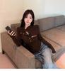 Women's Spicy Girl Style Stand-Collar Slimming Slim-Fit Long-Sleeve T-Shirt, Autumn/Winter, Stylish Waist-Cinching Base Layer