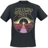 Retro tričko Queens of The Stone Age Synthwave, Alt Rock tričko s potiskem Desert Eclipse a logem kapely, Merch pro fanoušky kapely