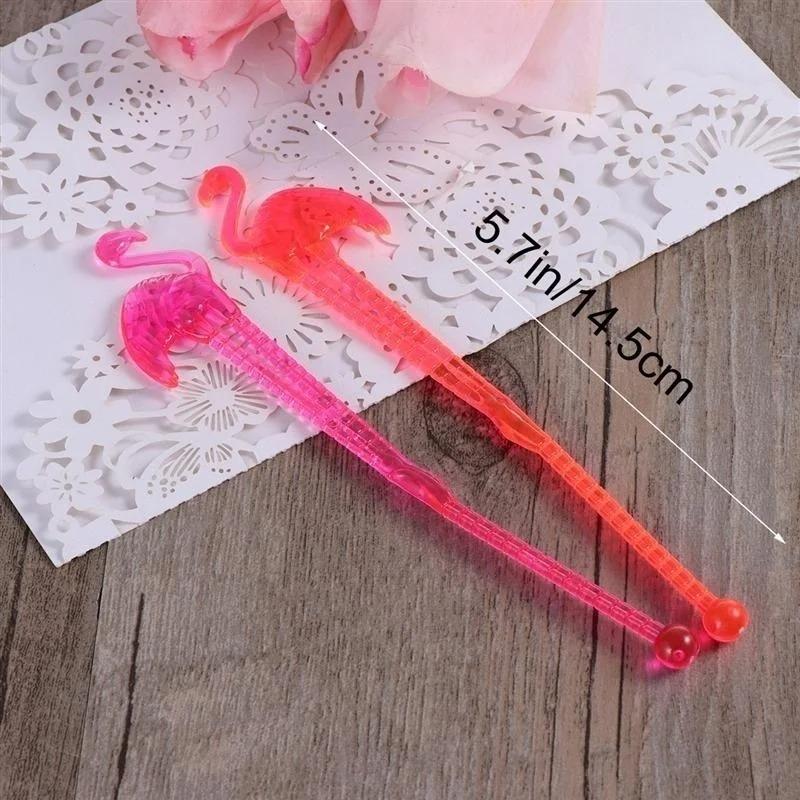 10 Pcs/PACK Flamingo Art Cocktail Swizzle Sticks Drink Stirrer Coffee Muddler Puddler Coffee Scoop