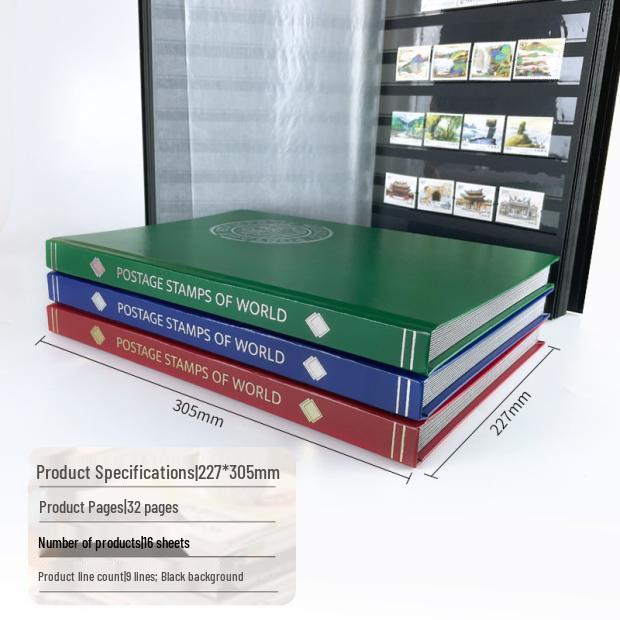 Mingtai Klassisches Philatelie-Album mit großer Kapazität - Briefmarken-Schutzalbum