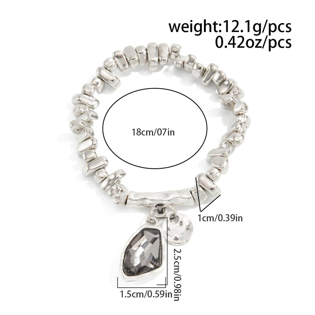 New Irregular Beads Bracelets for Women Fashion Elegant Charm Black Heart Pendant Bracelet Wedding Party Jewelry Gift