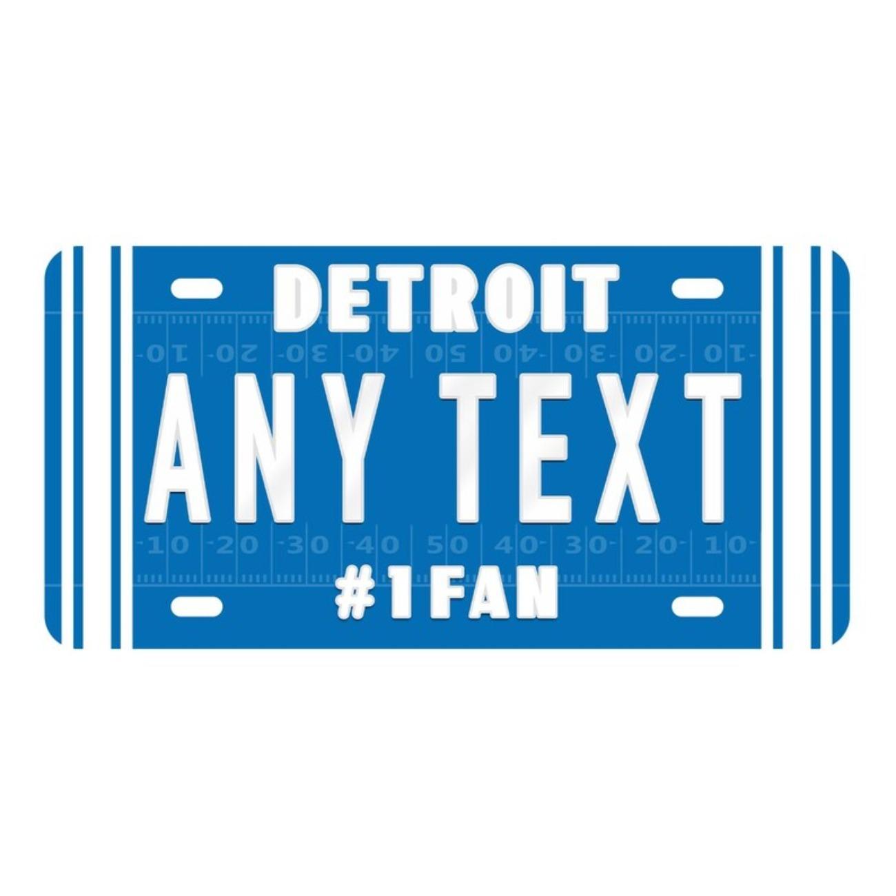 

Индивидуальная металлическая табличка Detroit Lions Персонализированный номерной знак Декор для автомобиля M белый