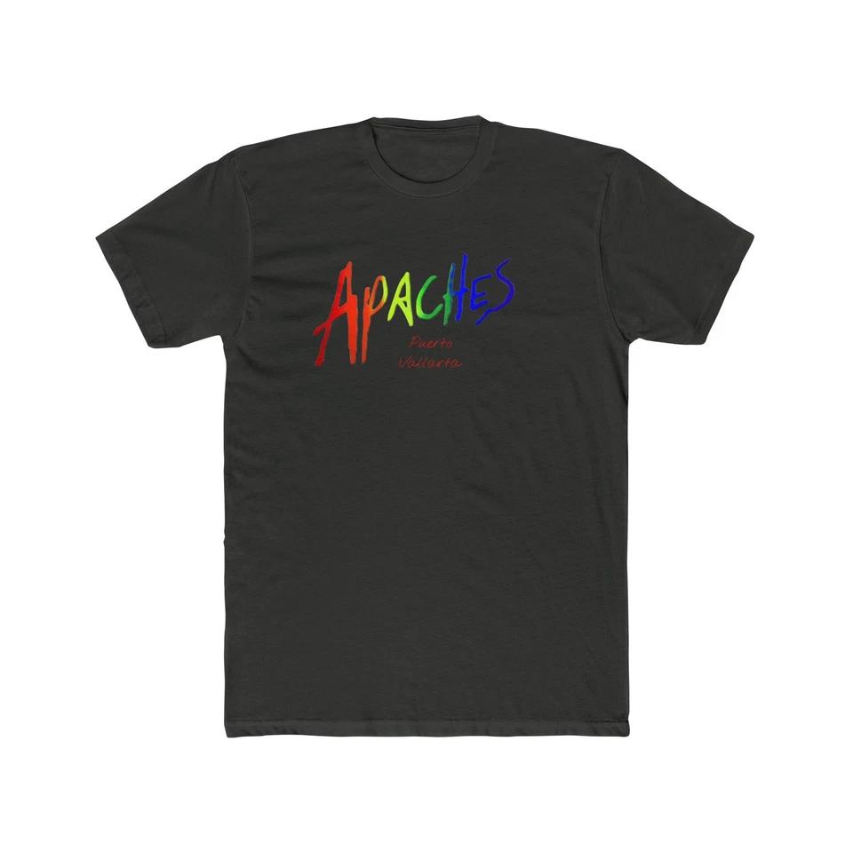 

APACHES Martini & Cocktail gay bar Puerto Vallarta Mexico Cotton Crew Tee M