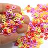 Kawaii Mini Round Colorful Polymer Clay With 5mm Hole Phone Shell Decoration Mini Slice Nail Arts Ornaments Confetti