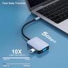 BENFEI USB C USB C auf HDMI VGA USB PD Lade HDMI VGA Konverter Thunderbolt iPhone 15 MacBook iPad XPS 4-in-1 Hub, 3.0 Adapter, Typ-C Adapter, 3/4