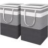 1-piece Large Laundry Basket, Waterproof, Freestanding Laundry Basket, Foldable Tall Clothes Basket with Extended Handle, Suitable