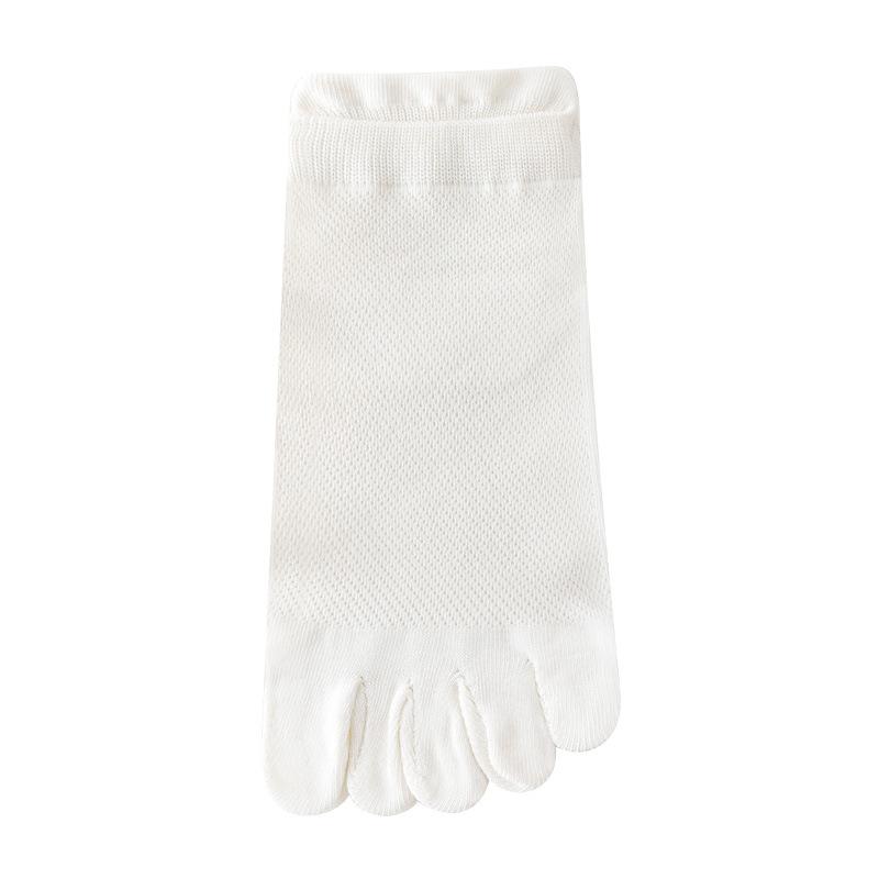 

Носки с пятью пальцами, Тонкие антибактериальные носки для пальцев из чистого хлопка с сеткой, Дышащие и без запаха носки для пальцев, Носки против грибка стопы 1 pair белый