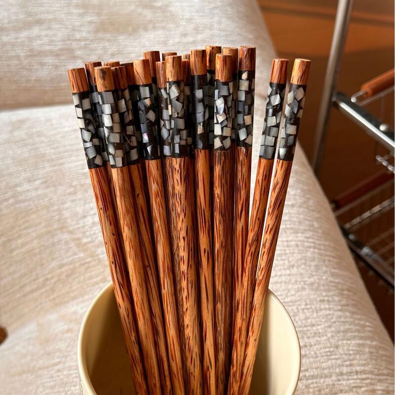 Rosewood Inlaid Shell Chopsticks