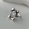 Silver 925 Trendsetting Adjustable Ring For Women Featuring Beautiful Pearl And Stylish Geometric Design