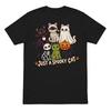 Halloween Funny Cat Graphic Halloween Black T Shirt Gift For Friends